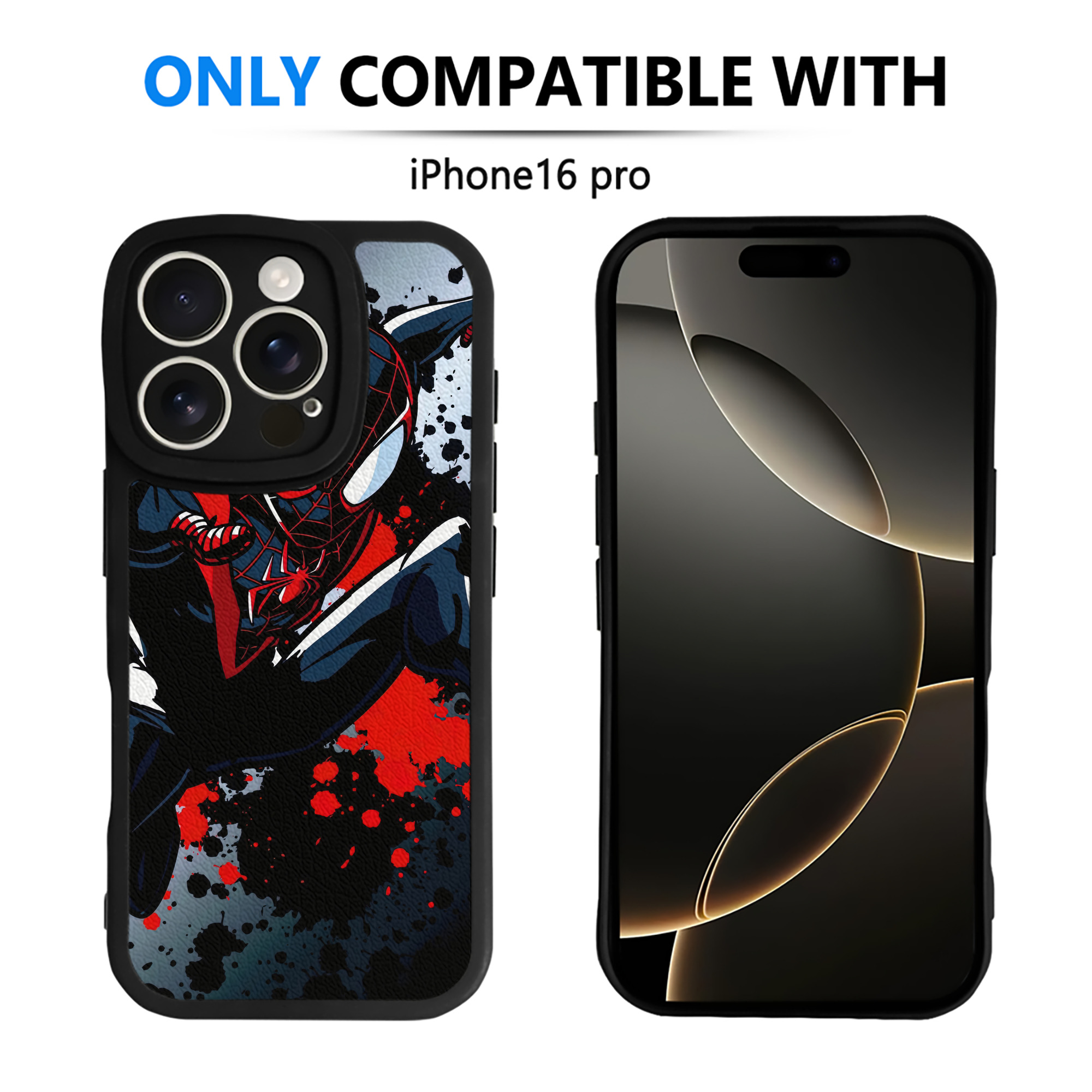 Spider Man スパイダーマン 【iPhone 16シリーズ対応】シリコンスマホケース（レザー調） 材質：シリコン